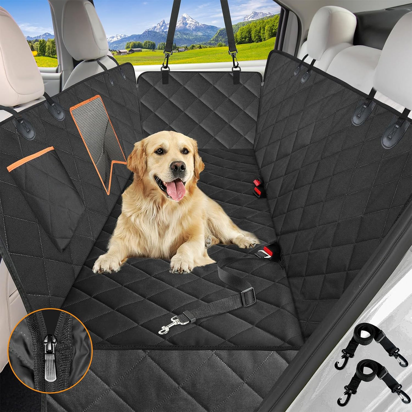 Dog Car Seat Cover for Back Seat Waterproof 