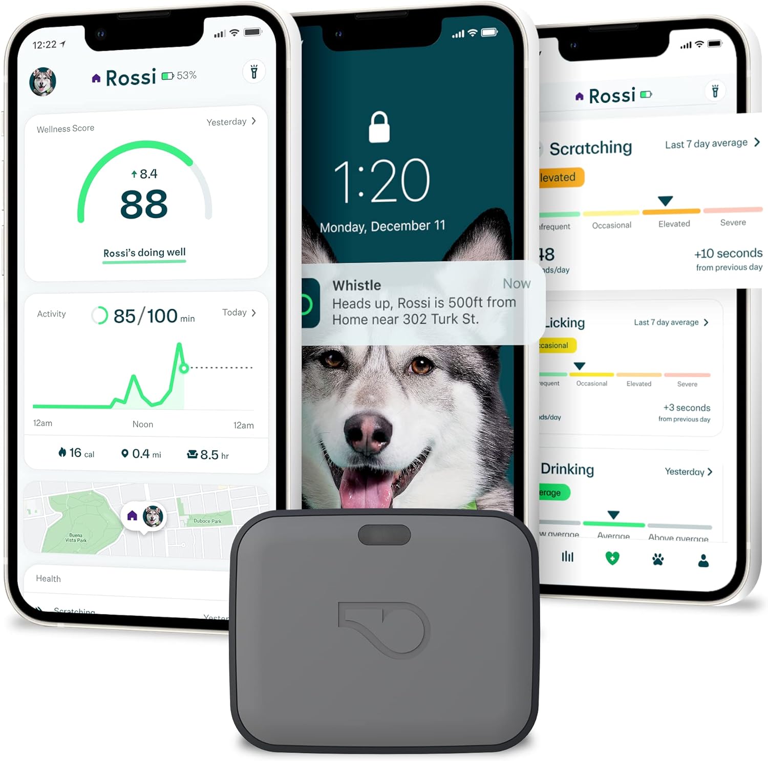 The Ultimate Health + GPS Location Tracker for Pets